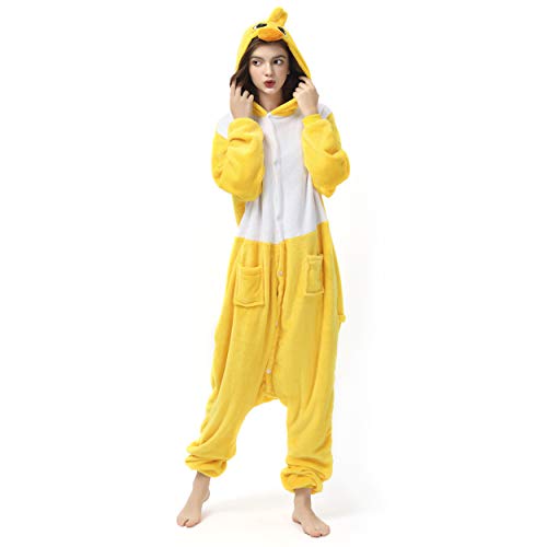 Katara- Pijamas Enteros Diferentes Animales y Tamaños, Adultos Unisex, Color Pato Amarillo, Talla 145-155cm (1744)