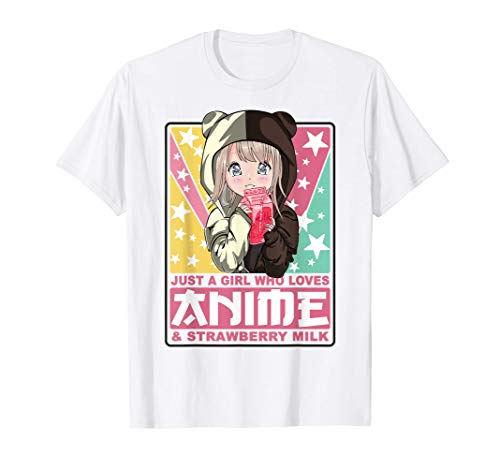 Kawaii Otaku - Leche japonesa de fresa - Chicas de anime Camiseta