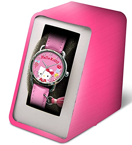 Kid Licensing- Reloj ANALOGICO Coral Hello Kitty Aprendizaje, Color (Multicolor) (HK50039)