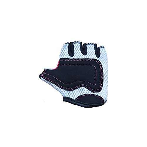 KIDDIMOTO Guantes de Ciclismo sin Dedos para Infantil (niñas y niños) - Bicicleta, MTB, BMX, Carretera, Montaña - Fleur - Talla: S (2-5 años)