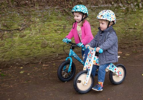 KIDDIMOTO Guantes de Ciclismo sin Dedos para Infantil (niñas y niños) - Bicicleta, MTB, BMX, Carretera, Montaña - Fleur - Talla: S (2-5 años)