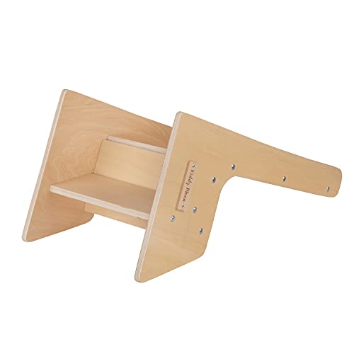 KiddyMoon Tobogán Y Silla 2 En 1 De Madera para Niños, Natural