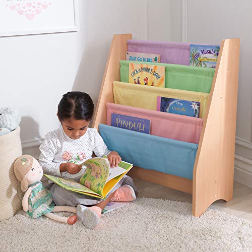 KidKraft Estantería Expositor de Madera, Muebles de Dormitorio para niños, exhibidor de Libros para Almacenamiento, Multicolor (Pastel)