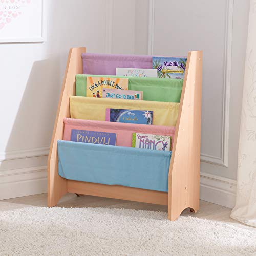 KidKraft Estantería Expositor de Madera, Muebles de Dormitorio para niños, exhibidor de Libros para Almacenamiento, Multicolor (Pastel)