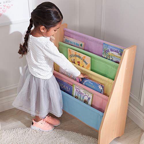 KidKraft Estantería Expositor de Madera, Muebles de Dormitorio para niños, exhibidor de Libros para Almacenamiento, Multicolor (Pastel)