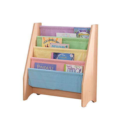 KidKraft Estantería Expositor de Madera, Muebles de Dormitorio para niños, exhibidor de Libros para Almacenamiento, Multicolor (Pastel)