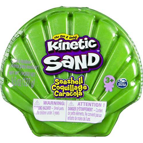 Kinetic Sand 6054245 - Contenedor de conchas marinas con arena de playa de color rosa neón de 127 g, para niños de 3 años en adelante, multicolor , color/modelo surtido