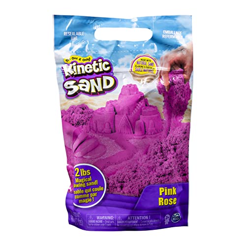 Kinetic Sand Kinetic-Bolsa Rosa (907 g, para Juegos de Arena de Interior, a Partir de 3 años), Color (Spin Master 6047185)