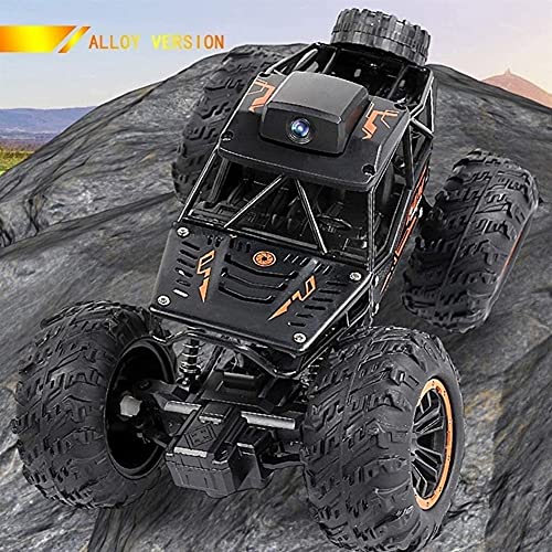 Kioiien Juguete para niños Todo terreno control remoto coche rc coche eléctrico APAGADO Road Monster 200 10,000 Pixel Cámara Grabación en tiempo real 1:18 2.4GHz 4WD Metal Shell Double Machine Toy Reg