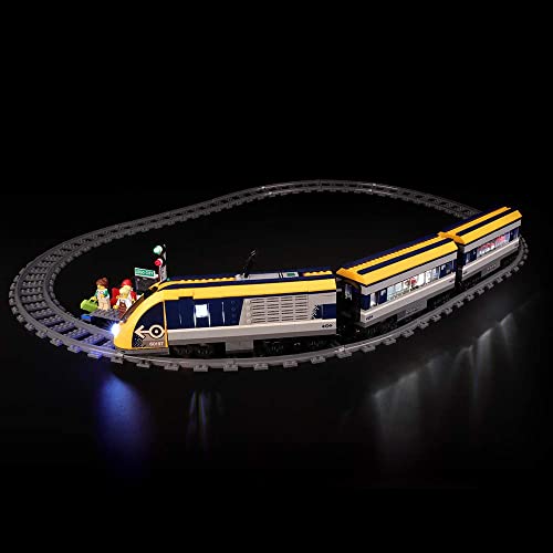 Kit de iluminación LED para tren de pasajeros de la ciudad – Compatible con el modelo de bloques de construcción Lego 60197 – No incluye el juego Lego