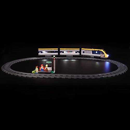 Kit de iluminación LED para tren de pasajeros de la ciudad – Compatible con el modelo de bloques de construcción Lego 60197 – No incluye el juego Lego