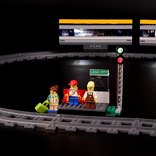 Kit de iluminación LED para tren de pasajeros de la ciudad – Compatible con el modelo de bloques de construcción Lego 60197 – No incluye el juego Lego