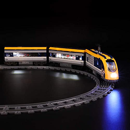 Kit de iluminación LED para tren de pasajeros de la ciudad – Compatible con el modelo de bloques de construcción Lego 60197 – No incluye el juego Lego