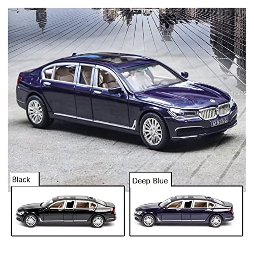 Kits Juguete Modelo Coche Clásico 1:24 For BMW 760 Edición Extendida Aleación Sonido Y Luz 6 Puertas Tire hacia Atrás Modelo De Coche Decoración Regalo Recuerdo Expresión De Amor (Color : 1)