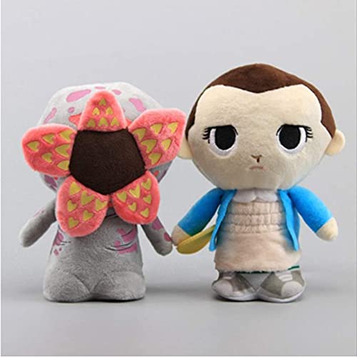 KJHD 2Pcs Dibujos Animados Anime Stranger Things Plush 18M, Cute Eleven Y Demogorgon Soft Stuffed Doll Gifts