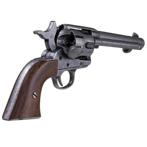 KOLSER Revolver Colt Peacemaker 5'5" USA 1873 Color Metal Envejecido Y CACHAS IMITACIÓN Madera 27CM