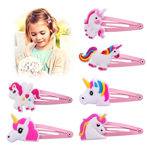 Konsait Unicornio Lazo de Pelo Elástico Banda, Horquillas De Pelo Clips, Vendas del Unicornio y Arco Iris para Bebé niños niñas Fiestas Infantiles Unicornio cumpleaños de Regalo piñata (23 Piezas)