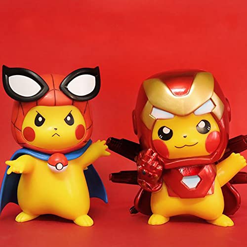 Ktimor Modelo de Dibujos Animados de Pokémon, Pikachu en Iron Man, Decoraciones de Oficina, Un Regalo Que encantará a los niños y Fans.