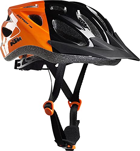 KTM Factory Youth - Casco con cierre fidlock 51-56, color negro y naranja brillante