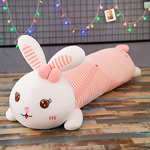 KXCAQ 50 cm-110 cm de Dibujos Animados Lindo Juguete Conejo Almohada de Peluche Conejo Rosa niña Dormir Almohada Embarazada Almohada de Novio 90 cm Rosa