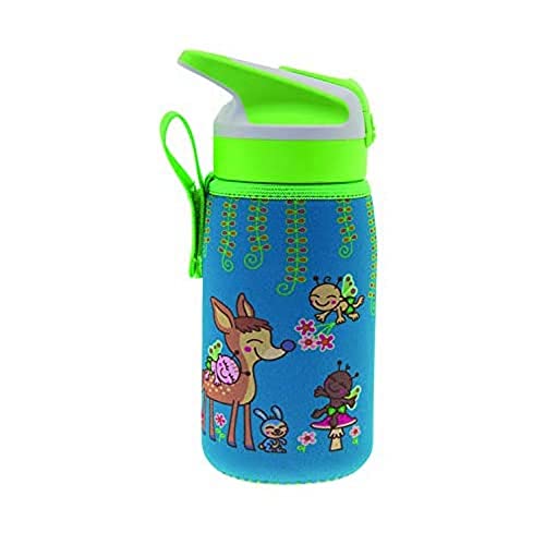 Laken Tritan Junior - Botella de Tritán unisex con cierre de Summit (0,45 L, funda de neopreno), color azul