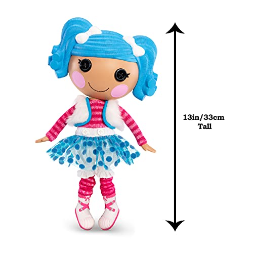 Lalaloopsy Mittens Fluff 'N' Stuff 33cm con osito-Muñeca inspirada en el invierno con vestido y zapatos intercambiables en blanco y azul-Caja reutilizable-Edad: 3+ años, color (576907C3)