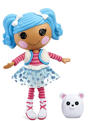 Lalaloopsy Mittens Fluff 'N' Stuff 33cm con osito-Muñeca inspirada en el invierno con vestido y zapatos intercambiables en blanco y azul-Caja reutilizable-Edad: 3+ años, color (576907C3)