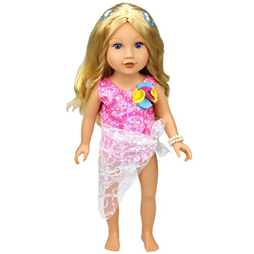 Lance Home 5 Trajes de Baño Hecha a Mano de Verano para 18 Pulgadas Americana Chica Muñeca y Otras 45-46cm Muñeca- para playa