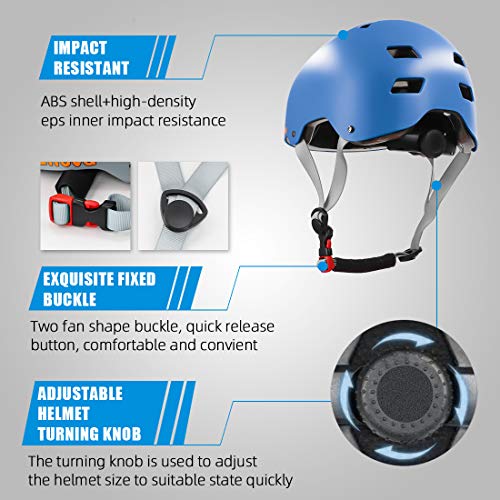 LANOVAGEAR Casco Skate,Casco Bicicleta con CE Certifiacdo,Unisex Adultos Jovenes Ninos Casco Patinete para Ciclismo Skate Patinaje Skateboard