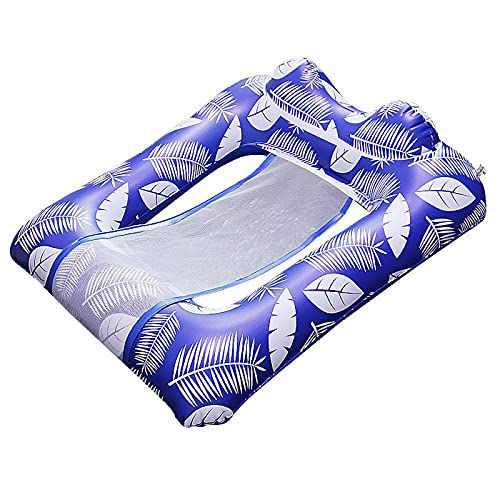 LDS Hamaca De Agua Inflable Piscina Playa SillóN Reclinable Flotante Sofá De Agua Cama Flotante SillóN Drifter Flotador De Playa para NiñOs Adultos Blue