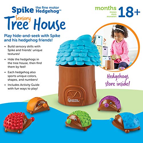 Learning Resources-La casita en el árbol para uegos sensoriales de Spike, el Erizo para Practicar la motricidad Fina, Juguete para desarrollar la motricidad Fina para, niños, de 18+ Meses