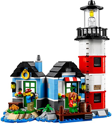 LEGO Creator - Isla del Faro, Juguete de Construcción 3 en 1, Incluye Figuras de Animales Marinos (31051)