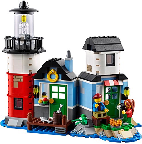 LEGO Creator - Isla del Faro, Juguete de Construcción 3 en 1, Incluye Figuras de Animales Marinos (31051)