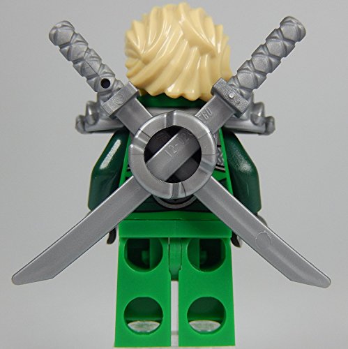 LEGO® Ninjago: Lloyd Garmadon (green ninja) Minifigure with shoulder armor and two katanas (swords)