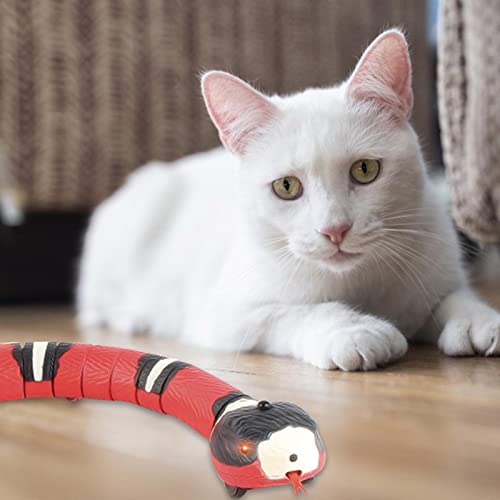 lencyotool Juguete Serpiente Juguetes Interactivos para Gatos Juguete Tricky Serpiente Anillo Juguete De Inducción Inalámbrico para Fiestas De Halloween, Niños Y Mascotas