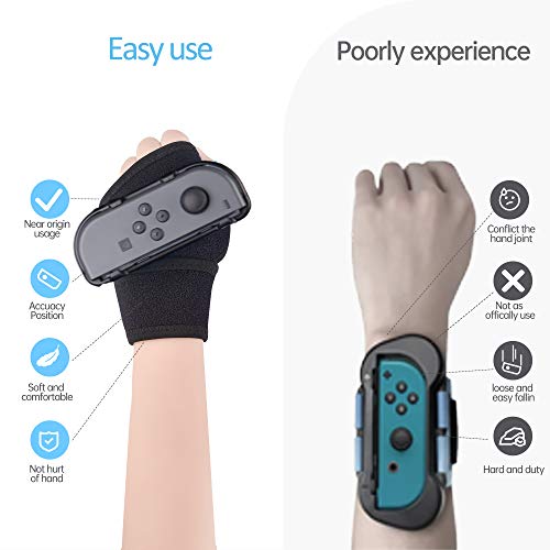 Leyu Pulseras inteligentes para Just Dance 2020 Switch Dancing Games, correas de muñeca para niños, accesorios JoyCon Grips (gris)