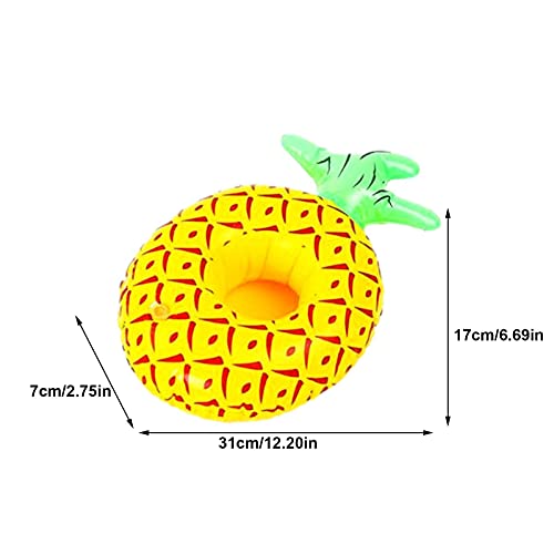 libelyef Soporte inflable para bebida, pequeño árbol de coco piña flotante bebida, soporte para piscina y cerveza para piscina, bañera de hidromasaje