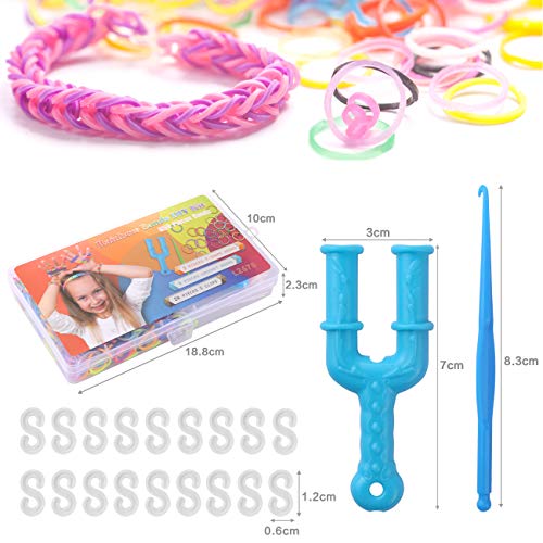 LIHAO 650 Piezas Bandas de Goma Elástica DIY Trenzadas Hacer Pulseras Manualidad Colores Regalo para Chicas Niñas