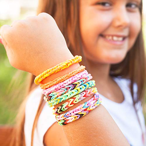 LIHAO 650 Piezas Bandas de Goma Elástica DIY Trenzadas Hacer Pulseras Manualidad Colores Regalo para Chicas Niñas