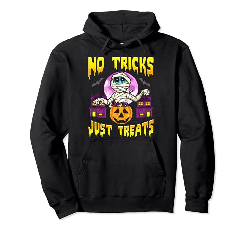 Linda momia Halloween No Trucos Just Treats Spooky Costume Sudadera con Capucha