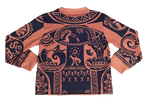 Lito Angels Niños Maui 2 piezas Disfraces Conjuntos Princesa Moana Disfrazarse Vestido de fiesta de Halloween Talla 5-6 años