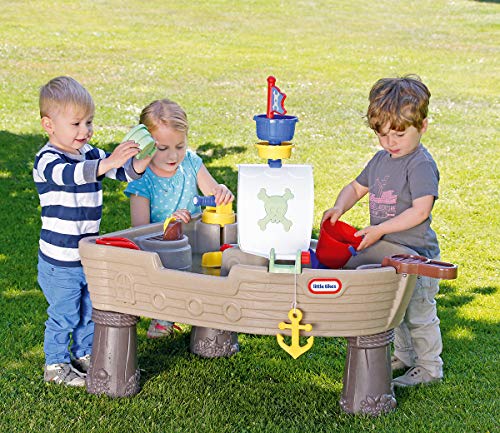 little tikes Anchors Away Barco Pirata - Juego Acuático para Niños - Seguro y Portátil - Fomenta el Juego Creativo