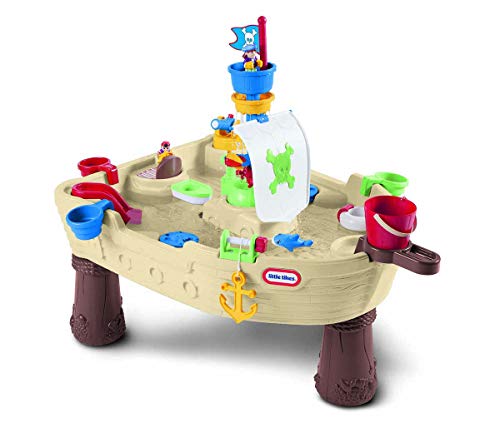 little tikes Anchors Away Barco Pirata - Juego Acuático para Niños - Seguro y Portátil - Fomenta el Juego Creativo