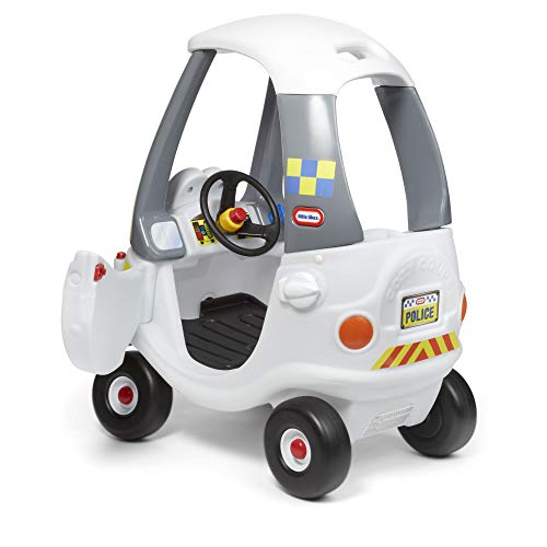 Little Tikes Cozy Coupe Coche de Policía - Coche para Montar para niños - con Puerta, reposapiés extraíble y bocina - Fomenta el Juego Creativo - De 18 Meses a 5 años