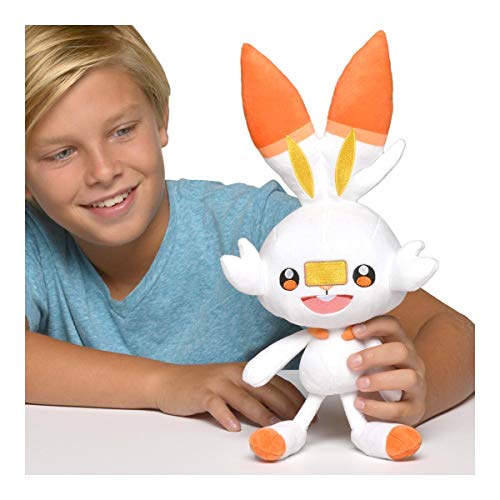 Lively Moments Pokémon Galar de peluche con diseño de espada y escudo de Nintendo Switch, Hopplo + tarjeta de felicitación gratis