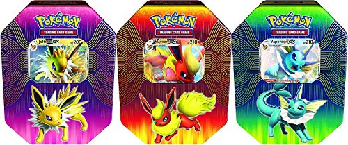 Lively Moments Pokemon Tarjetas Tin Box Flareon / Flamara EN Inglés Promo Trading Card Game / Caja de metal