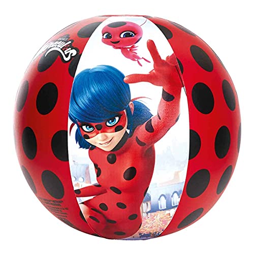 Lively Moments Spetebo Miraculous Ladybug y Cat Noir - Pelota de playa (27 cm), diseño de Ladybug y Cat Noir