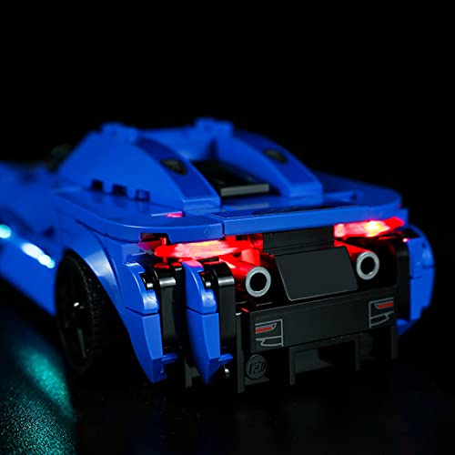 Loads Juego de iluminación LED para coche de carreras Lego Speed Champions McLaren Elva, juego de iluminación compatible con Lego 76902 (sin set Lego)