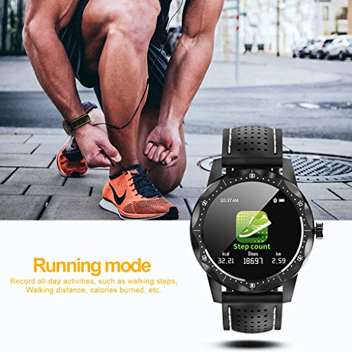 LTLJX Smartwatch, 1.3 Inch Reloj Inteligente Deporte con Pulsómetro Presión Arterial, Monitor de Sueño Podómetro Contador de Caloría Impermeable IP68 para Hombre Mujer Rosa,Rojo