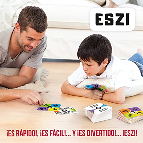 Lúdilo - Eszi, Juegos de mesa para niños, Juego cartas para mayores de 8 años, Jugar en familia o con amigos, Educativo y rápido,